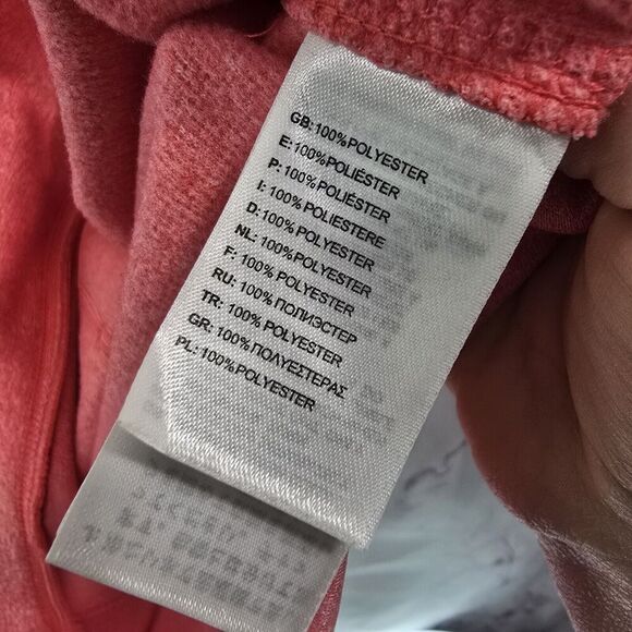 The North Face Hoodie Womens Small Pink Heathered Sweatshirt Pullover White Logo - Picture 9 of 10